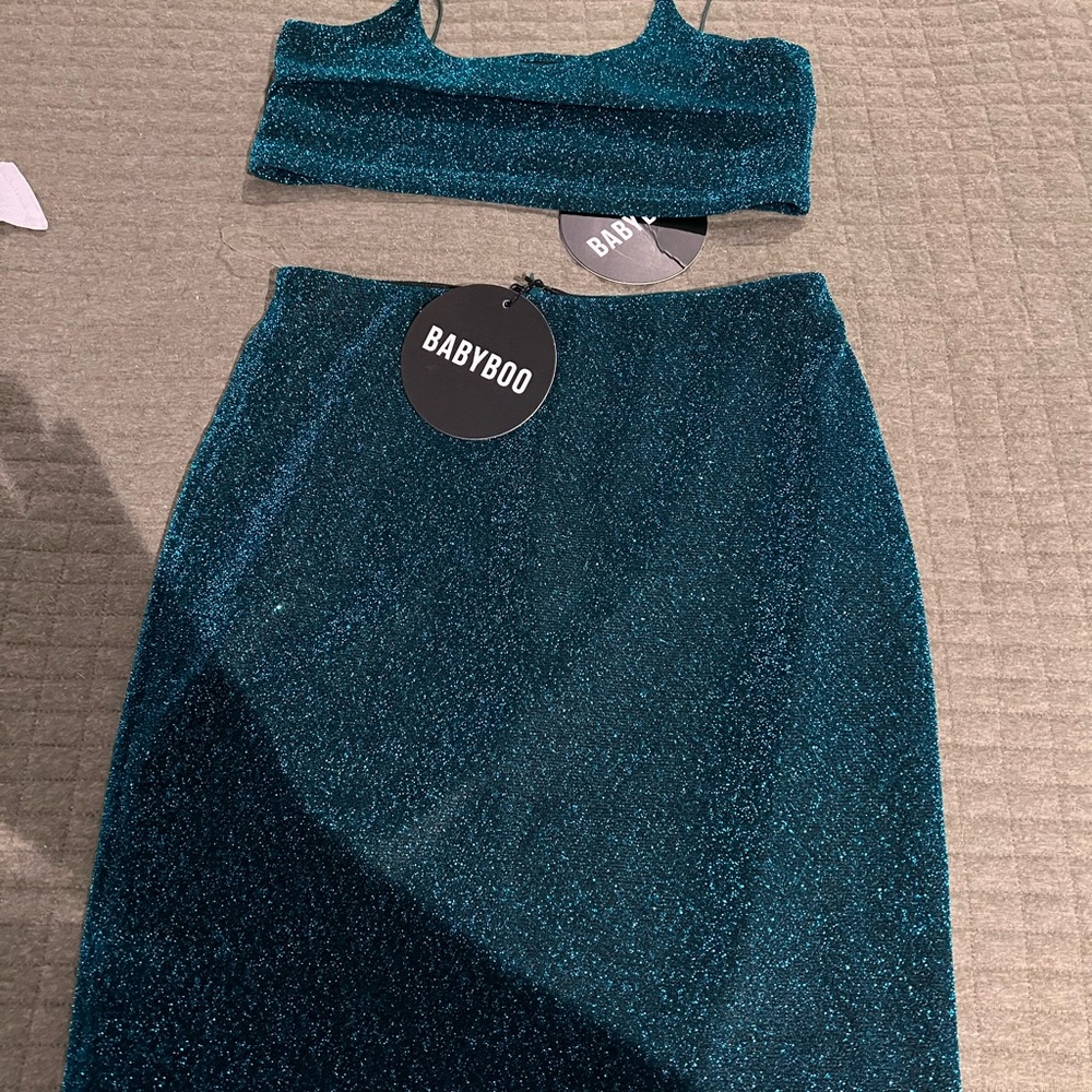 Babyboo Teal Mini Skirt